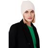 Style & Republic Berretto da Donna in 100% Cashmere, Elegante Berretto da Donna in Cashmere, Circonferenza Vita 56 cm, Crema, 48