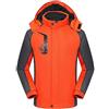 LOIJMK Giacca softshell unisex, impermeabile, traspirante, da sci da uomo e da donna, in softshell, colore rosso, con cappuccio, per attività all'aria aperta, con tasche, giacca da trekking e da neve