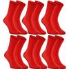 Rainbow Socks - Donna Uomo Calzini Antibatterici Senza Compressione per Diabetici - 6 Paia - Rosso - Taglia 39-41