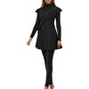 Generico Costume da bagno musulmano da donna Burkini, Set da donna chic ed elegante musulmana, 3 pezzi, a maniche lunghe, set Burkini con copertina completa stampata islamica Hijab staccabile, beachwear Regalo