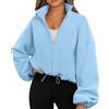 EUDOLAH Felpa Cappotto Sportivo in Pile Rocker con Collo Alto e Zip Imbottita Donna Uomo Unisex
