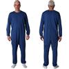 FERRUCCI COMFORT Pigiama Sanitario Girocollo con Cerniera Posteriore per Anziani, Alzheimer, Demenza - 9015/1-100% Cotone - Manica Lunga Pantalone Lungo (IT, Testo, XL, Regular, Regular, Copiativo)
