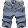 Djtnzdm Pantaloncini Bermuda Uomo Corti Esivi Firmati Pantaloni Corto Cargo Eleganti Chino Casual Golf Shorts Uomo Cotone Elastico in Vita M Azzurro