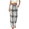 AIRIKE Donna Pantaloni Lungo Pigiama Cotone Pantaloni Morbidi a Quadretti con Tasche