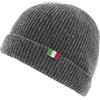 Patriia Berretto in 100% Lana Merino con la Bandiera Italiana. Produzione Artigianale. Realizzato a Mano. Berretto Uomo. Berretto Donna. Berretto di Lana a Maglia.