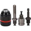 PerGar Mandrino Autoserrante da 1/2 Pollice 2-13 Mm per Trapano a Percussione, Adattatore per Mandrino Autoserrante a Cambio Rapido con 3 Aste, Strumento di Conversione Martello Rotante