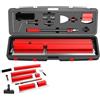 Xenmekrx Set Lame per Stucco, 15cm-100cm, Asta 120cm, Cassa Protezione per Lisciare Pareti, Soffitti, Intonaco, Finitura Qualità, Kit Attrezzi Ristrutturazione Edile(Red)