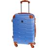 BERTOO Firenze - Collezione valigie da viaggio, Blu, S, Trolley rigido con ruote girevoli