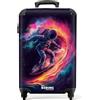 NoBoringSuitcases.com NoBoringSuitcases© Valigia Cabina Bambino Bagaglio A Mano Trolley | 55x35x20 cm - Bambini Da Viaggio Rigido Leggero Aereo 4 Ruote Luggage Astronauta - Surf - Spazio