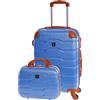 BERTOO Firenze - Collezione valigie da viaggio, Blu, SET2V1S, Classico