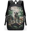 HUGS IDEA Cool 3D Animals Bookbag Dog Face Zaino Scuola Bambini, T-rex della giungla
