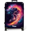 NoBoringSuitcases.com NoBoringSuitcases© Valigia Grande Bambini Trolley Da Stiva Viaggio Rigido | 77x51.5x28 cm - Leggero 4 Ruote Valigie Per Bimbo Large XL Bagaglio Astronauta - Surf - Spazio