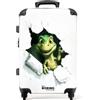 NoBoringSuitcases.com NoBoringSuitcases© Valigia Media Bambini Trolley Medio Da Viaggio Rigido | 67x43x25 cm - Leggero 4 Ruote Valigie Per Bimbo Bambino Ragazzi M Dinosauro - Squarcio - Giocoso