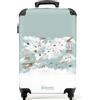NoBoringSuitcases.com NoBoringSuitcases© Valigia Cabina Bambino Bagaglio Bambini Trolley Viaggio | 55x35x20 cm - Aereo Cabin Size Rigida Leggera Ruote Valigie Bimbo Mappamondo