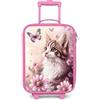 NoBoringSuitcases.com NoBoringSuitcases© Valigia Rosa Per Bambini Compatto Bagaglio Ultraleggero