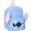 Vadobag Zaino STITCH Fluffy Festival ECOPELLICCIA Disney Lilo & Stitch - Zainetto per bambini | Scuola | Asilo - Colore azzurro - dimensioni 26x21x11cm