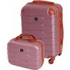 BERTOO Firenze - Collezione valigie da viaggio, oro rosa, SET2V1S, Classico
