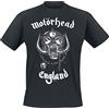 Motörhead England Uomo T-Shirt Nero 100% Cotone Regular