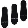 Emporio Armani Calzini Fantasmini Uomo 3 Paia in Cotone Stretch - Neri