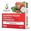 Colours Of Life Shampoo Solido VITAMINA B5 per capelli danneggiati e sfibrati, pack eco-friendly, prodotto naturale, con pratico nastro in cotone Colours of Life SKIN SUPPLEMENT