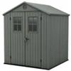 Keter Casetta da giardino keter darwin 6x6 in evotech+ colore verde con porta battente doppia 190x183x221 cm
