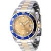 Invicta Pro Diver 47394 Orologio da Uomo - Impermeabile - Analogico - Movimento Automatico - acciaio inossidabile con quadrante oro - 40mm