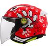 LS2, Casco Moto Jet Bambino FUNNY II PAWS Matt Red, L