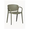 WOOOD Set di 2 sedie da giardino impilabili con braccioli Bent