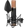 iCON Microfono a condensatore Pro Audio Space 251 con connettore XLR, alimentazione phantom 48 V, livello massimo di pressione sonora 132 dB, rapporto segnale/rumore 80 dBA, 45 × 45 × 247 mm