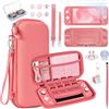 innoAura Custodia NS Switch Lite - innoAura Bundle Accessori NS Switch Lite 17 in 1 con Custodia per Switch Lite, Custodia per Giochi Switch, Protezione Dello Schermo Switch Lite, Supporto Switch(Corallo)