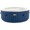 Intex 28486 - Idromassaggio Gonfiabile Rotondo PureSpa Bubble Blue, 4 Posti, 100 Getti, PVC, Multicolore, 180x66 cm