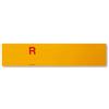 4R Targa ripetitrice per rimorchi provvisoria gialla 4R