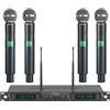 Phenyx Pro Sistema Microfono Wireless UHF a 4 canali PTU-5000-4H | 4 microfoni dinamici a m