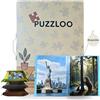 Puzzloo Raccoglitore puzzle 1000 pezzi - 20 buste double face, 6 vassoi di ordinamento - Album portaoggetti antipolvere, sacchetto trasparente integrato - marchio francese