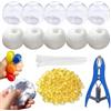 Yaepoip 10Pack Squishy Making Kit Stress Balls, DIY Stress Ball Making Kit, Blank Pressure Balls Skin DIY Kit with Expander Tool and Flat Beads (Yellow)