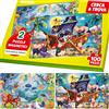 QUOKKA Puzzle Magnetici per Bambini 4-6 - Libro Puzzle 100 Pezzi per 3-5 Anni - 2 Puzzle e 2 Mappe Trova le Differenze - Giochi da Viaggio Cerca e Trova - Libro Attività Oceano e Pirati Giocattolo
