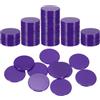 QUARKZMAN 120Pcs Fiche Da Poker 1.2 Pollici Plastica Per Bingo Dischi Viola | Contatori Per Apprendimento, Per Contare, Segnaposto, Gettoni Opachi, Piatti