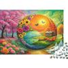 qDkPwMnRfVbHj Paesaggio delle Stagioni Puzzle 1000 Pezzi Carta per Adulti Scenario Fantasia di Campagna Gioco di Puzzle 1000 Pezzi Relax Decorazione Regalo 38x26cm/1000pcs