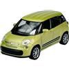 Generisch Welly - Modellino di auto compatibile con Fiat 500L 2012, verde, circa 1/34-1/39, in metallo