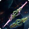 GodbTG Light Up Fire Spin Sword - Double-Edged Rotating Lightsaber Toy with 7-Color Expandable Blades, FX Sound, Spark Effect & Retractable Dual Design, Cool Role-Play Cosplay Accessory (#5)
