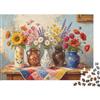 DAFUfbw Flower Arrangement Puzzles per Anziani 1000 Pezzi Riciclabile Paper Vintage Painting Puzzle per Adulti Interesting Family Game Props Accessori per Giochi di Festa for Home 52x38cm/1000pcs