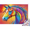 VHJRNXPMZBTL Cavallo Colorato Puzzle 1000 Pezzi Carta per Adulti Stile Artistico Puzzle per Adulti Relax Concentrazione Famiglia Regalo Casa 38x26cm/1000pcs