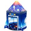ROIWUIE Tenda da gioco a forma di razzo spaziale per bambini, a tema astronauta, casetta per giochi pop-up, per interni ed esterni, pieghevole, idea regalo di compleanno per ragazzi e ragazze