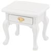 Omquot Casa delle bambole vintage bianco, comodino in miniatura per casa delle bambole, scala 1:12