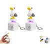 RIVODXIV 2PCS Seagull Mine Sound Button Keychain,Rechargeable Fidget Clicker with Real Sound & LED Light,Mine Little Bird Voice- Interactive Desk Stress Relief Toy Gifts for Adults(A)