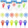 Ainiv Set di 30 giocattoli adesivi elastici, 15 ragnatele + 15 mani appiccicose, scalatori da parete per finestre, giocattoli per feste e regali per bambini