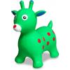 Baroni Toys Animaletto Salterino Gonfiabile per Bambini, Giraffa Gioco Cavalcabile per Sviluppare Equilibrio e Coordinazione, Facile da Gonfiare e Pulire, 30x72x46 cm