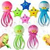 XIEXIESHER 8 Palloncini D'acqua A Forma Di Polpo Stella Marina Gavettoni Riutilizzabili Giocattoli Da Bagno Giochi Acqua Giochi Piscina Estivi Per La Piscina Spiaggia All'Aperto (4polipo piscina+4 Stella Marina)
