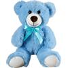 SNOWOLF Teddy Bear Peluche Carino Stuffed Giocattoli Animali Cuscino Bear Doll Regalo per Bambini Ragazzi Ragazze Compleanno Natale San Valentino (13.7In/35CM, Blu)