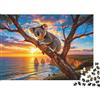 DAFUfbw Koala Sunset Puzzle 1000 Pezzi Riciclato Paper Ocean View Puzzles per Adulti Fun And Stimolante Family Game Holiday Blessings Gift for Men 38x26cm/1000pcs